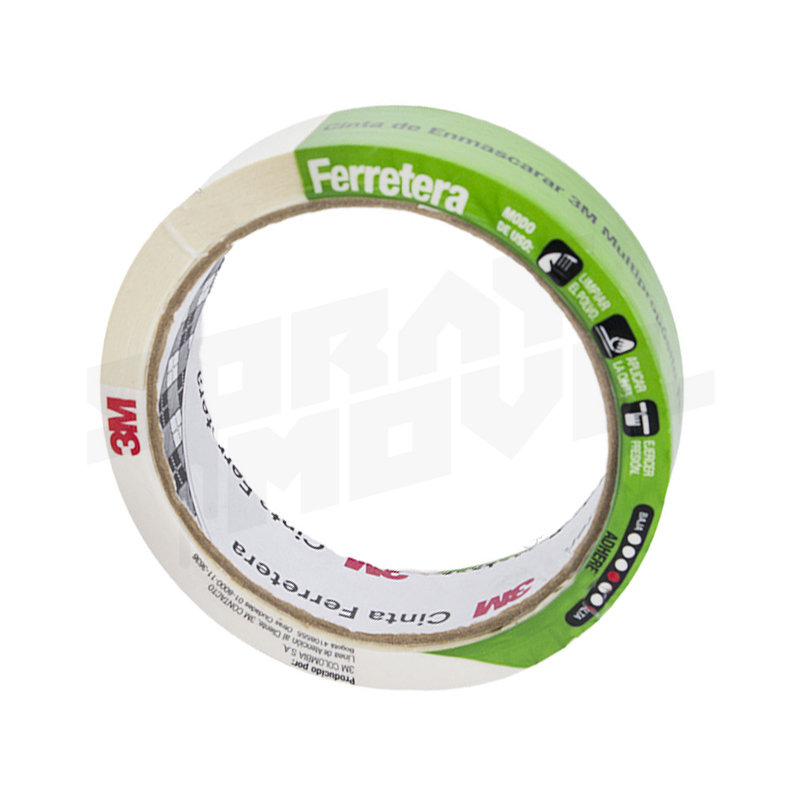 Cinta Enmascarar Ferretera 18Mm X 40Mts 3/4″ image 1
