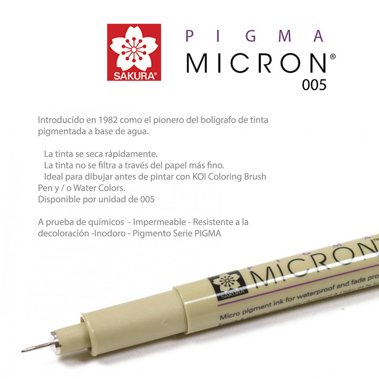RAPIDÓGRAFO PIGMA MICRON 005 SAKURA image 1