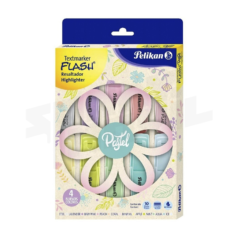 Resaltadores Pelikan Flash Pastel x 10 und image 1